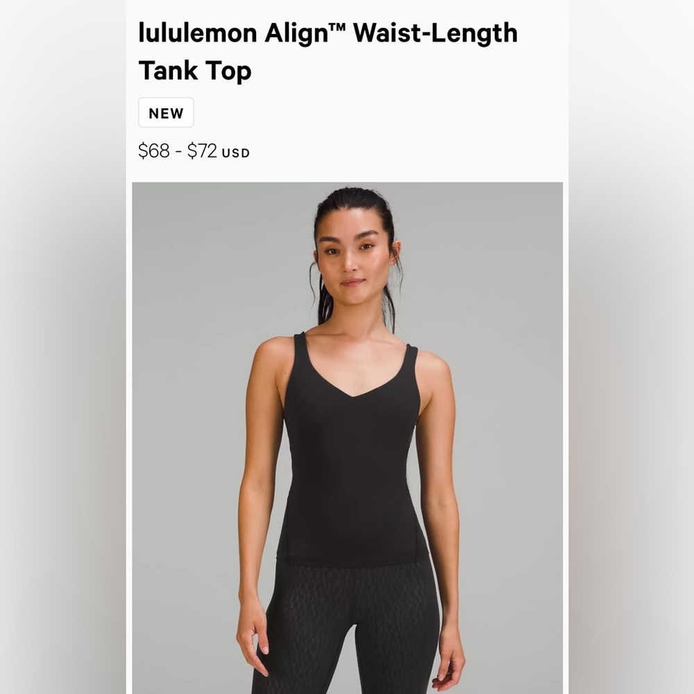 Lululemon Align Waist Length Tank